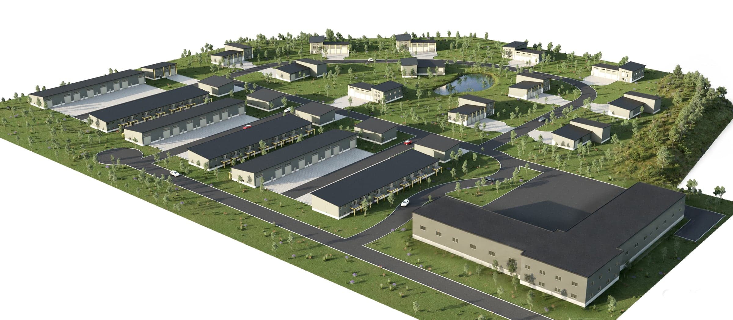 Aerial view of the full Apex 1 development — concept rendering