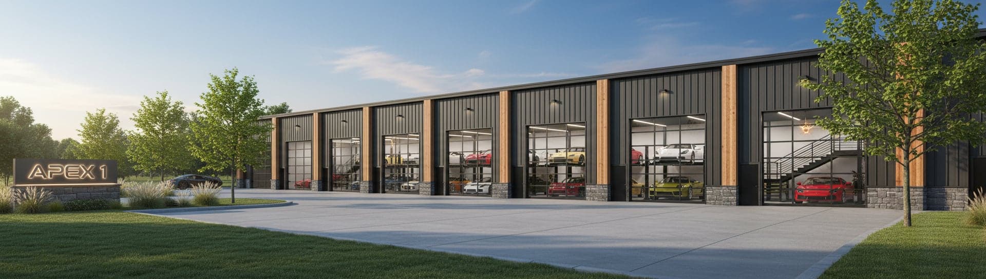WORKS building exterior, alternate angle — concept rendering